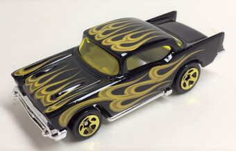 hot wheels 57 chevy flames