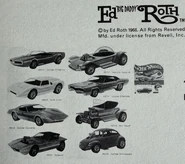 Original artwork advertising the '68 line in a 1969 Mattel Catalog