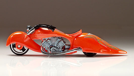 Hot Wheels 2003 #046 Crooze W-OOZIE Orange Motorcycle 1:64 Scale