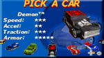 The Demon as a playable car in the GBA version of Hot Wheels Velocity X