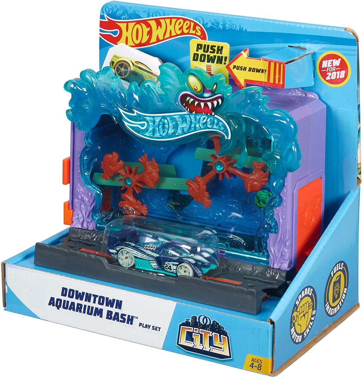 Pista Hot Wheels - City Downtown - Aquarium Attack - Mattel