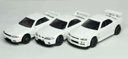 White premium collector set Nissan Skyline GT-R trio