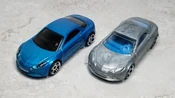 Alpine A110 new model (left) and Alpine A110 unspun zamac bare skin prototype (right)