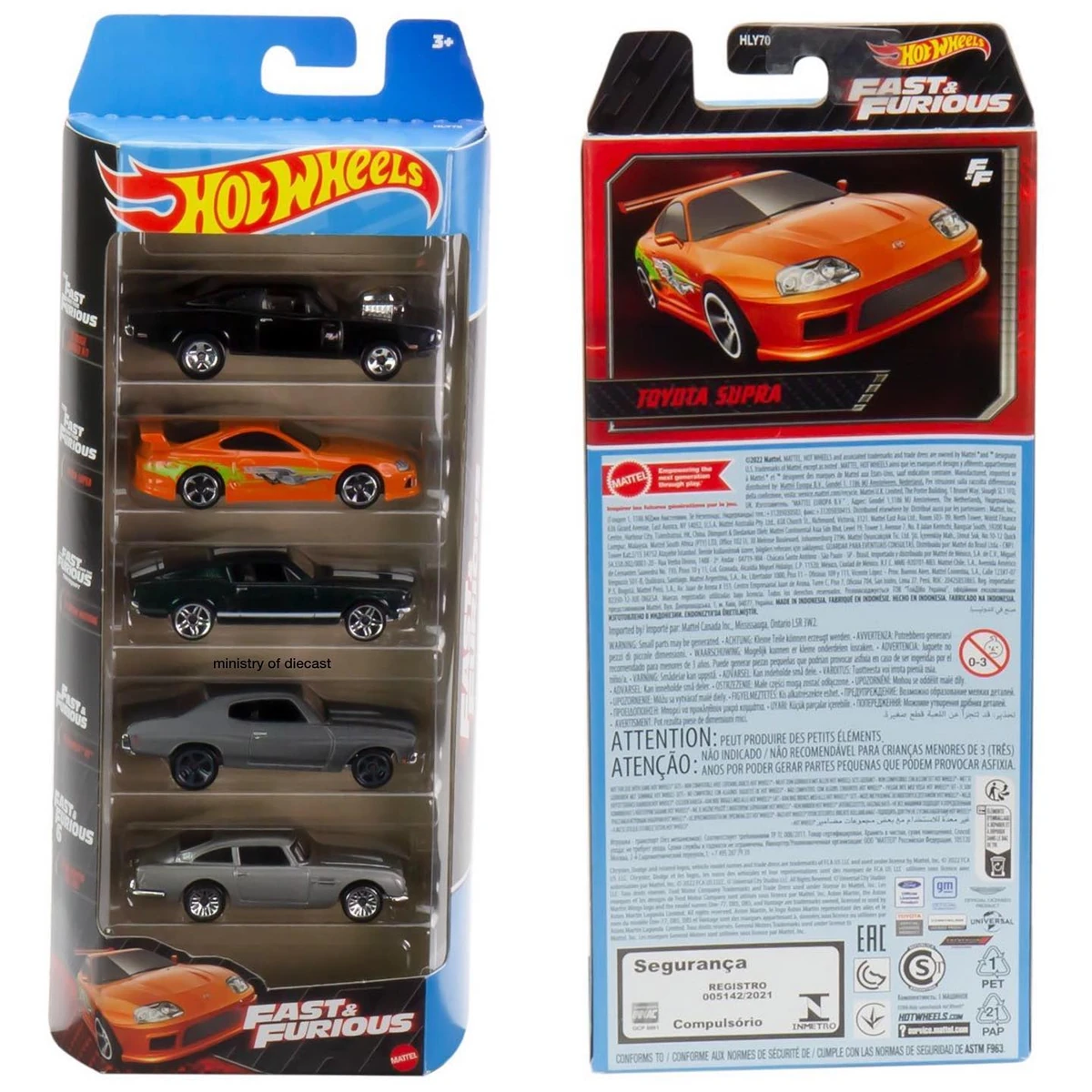 Hotwheels Rápido Y Furioso Pack 5 Set 4 2023 Variado