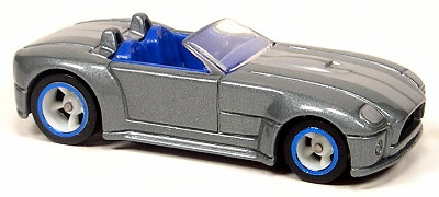 Hot Wheels  Ford Shelby Cobra Concept GRAY and Blue Interior Convertible