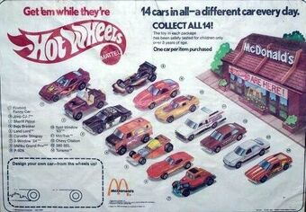 happy meal hot wheels