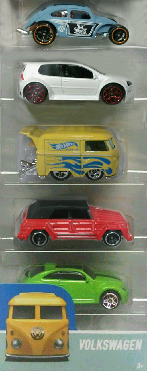 ホットウィール 5pack volkswagen　フォルクスワーゲン Hot Wheels 5 Pack: Volkswagen – Kerbobble Toys