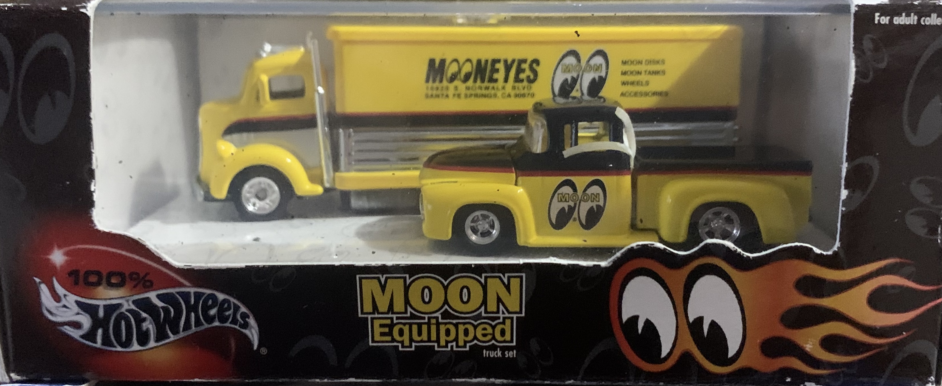 100% ホットウィール MOON Equipped truck set Hot Wheels 100 Moon Equipped 2 Car Set Mooneyes 1938 Ford