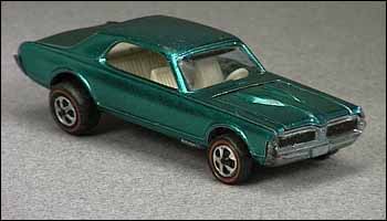 Vintage 2001 Green 66' Cougar Hot Wheels Car