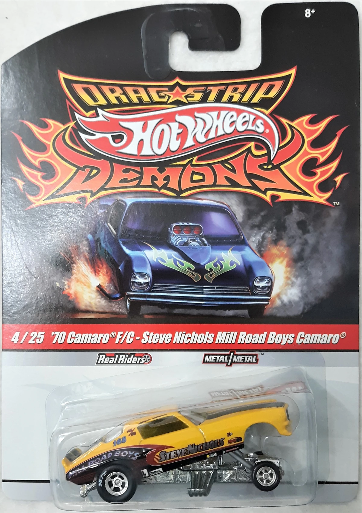 Hot Wheels Dragster 'The Demon' Gris Toit Noir - Modèle Réduit Occasion