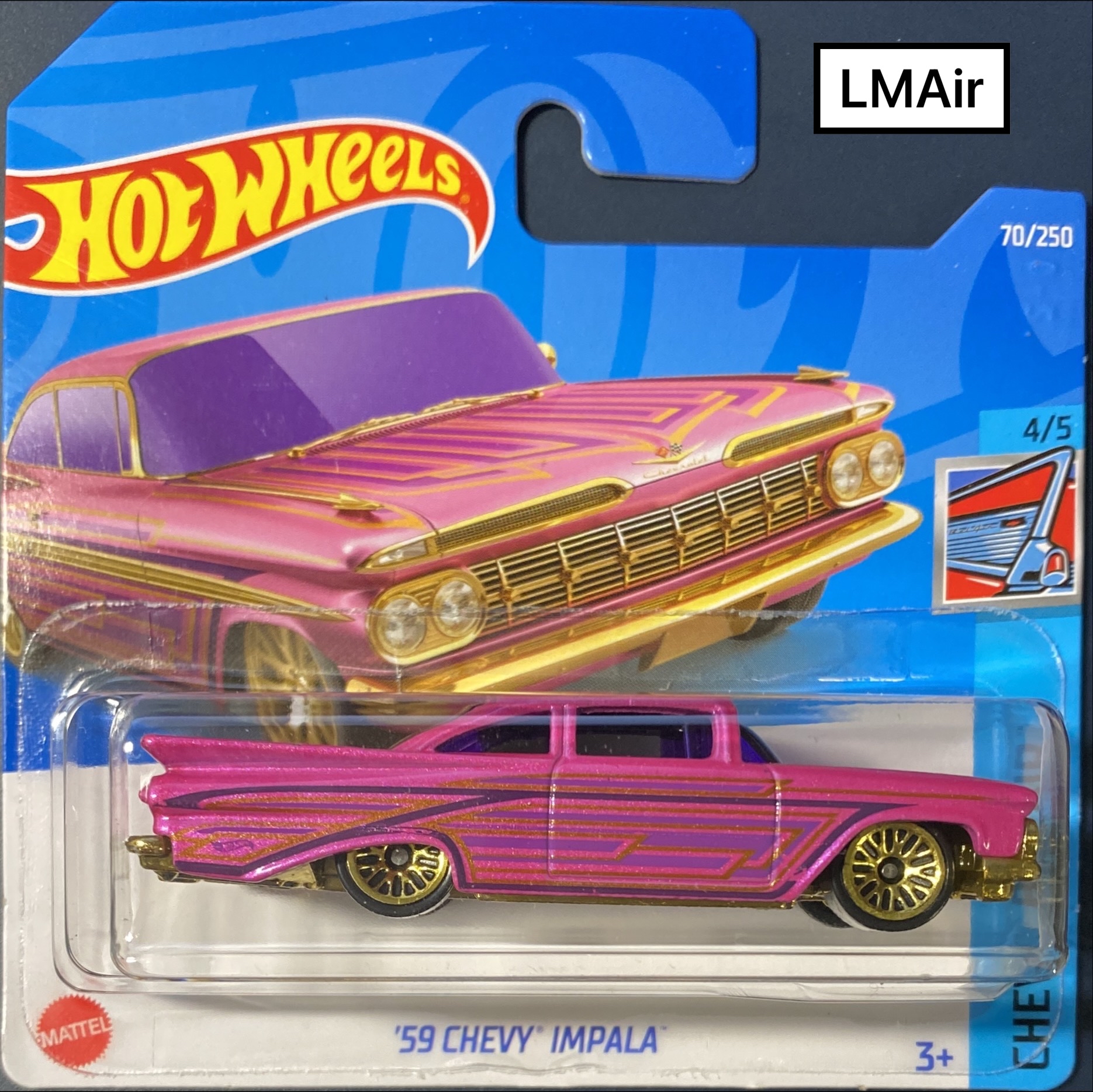 GM HCV08 Hot Wheels Chevy Bel Air 4/5 Mattel 2022 Short Card ´59 Chevy Impala 