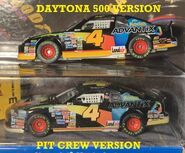 1999 Black Kodak Daytona 500 version vs Pit crew version. Note the faded colors and sponsor decals placement.