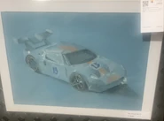 Painting of the HW Gulf Ford GT LM found in the 2023 NC State Fair