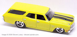 WAYNE'S GARAGE '70 CHEVELLE SS WAGON （黄） HW Showroom 248/250 70 Chevelle SS Wagon Yellow Mooneyes Hot