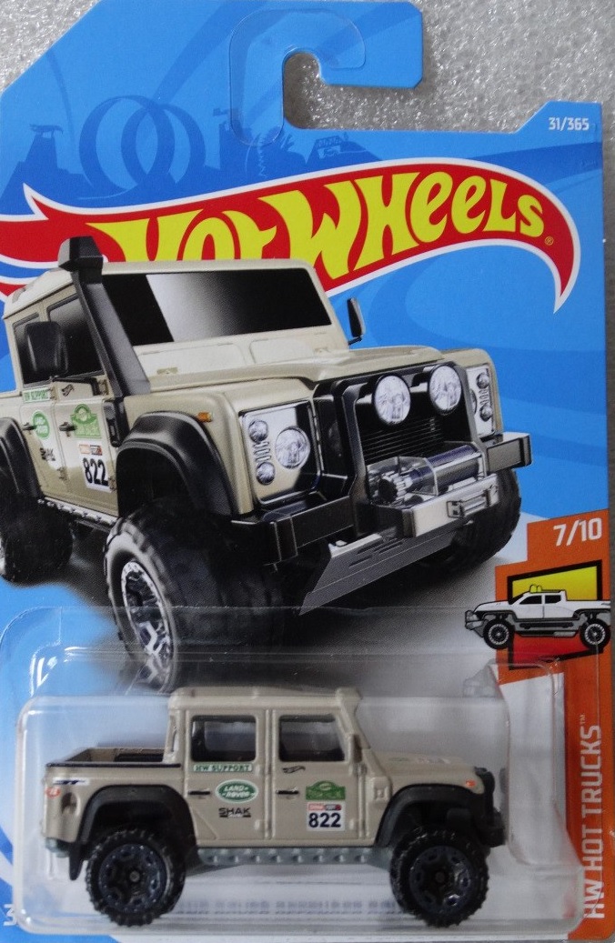 Details about   Hot Wheels Custom 15 Land Rover Defender Double Cab Camel Trophy Dirty Version 