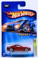 Hot Wheels 2005 - Collector # 006 - First Editions Realistix 6/20 - 2005 FORD MUSTANG GT - Red with a Black Interior - PR5s - Older Card