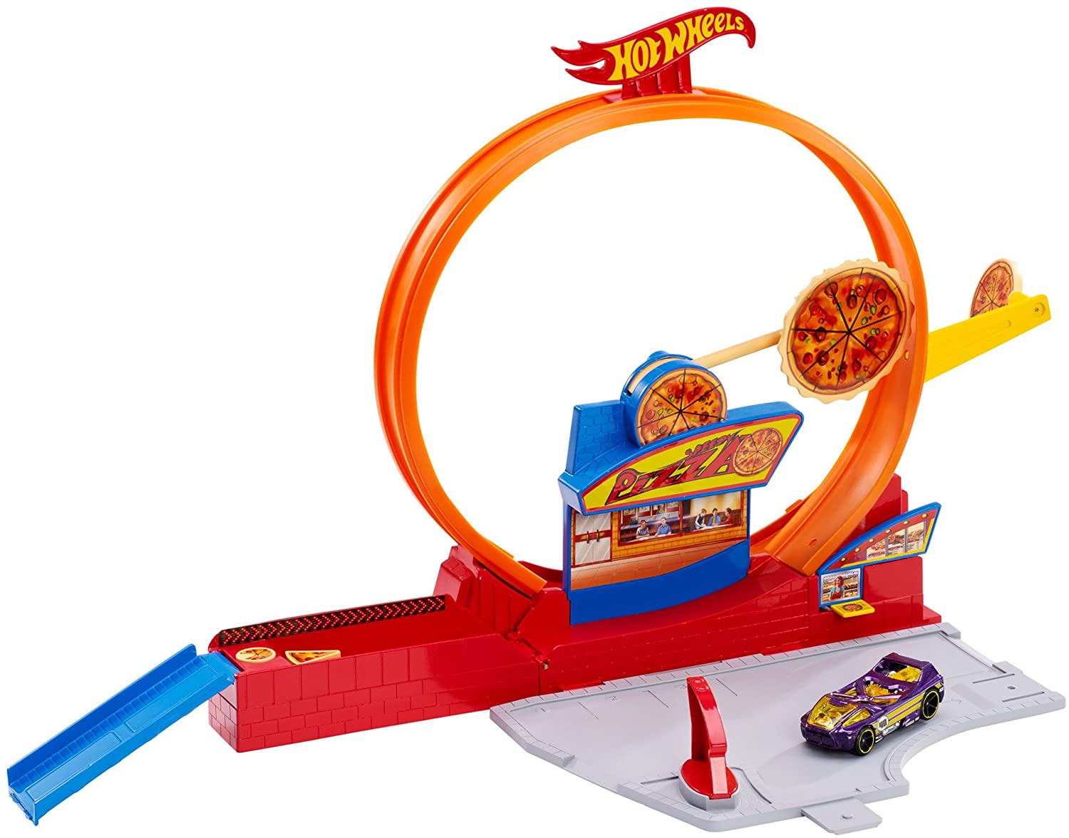 Hot Wheels City Speedy Pizza Pick-Up Track Set 