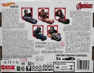 Character Cars Marvel 2022 Avengers 5-Car Collector Set Back Thailand HBY34