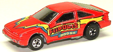 Mattel Hot Wheels Flipouts Flippin 'Frenzy Nissan 200sx MOC 1985 
