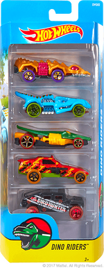 Hot wheels dino riders - unboxing 5 hot wheels cars 