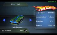 Split Decision as a playable car in Hot Wheels Ultimate Racing