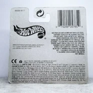 Back of international short card corgi Mercedes Benz 300TD