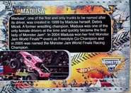 2012 Madusa Card - Back
