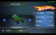 Preying Manace Hot wheels Ultimate Racing Playable.