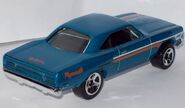 '70 Road Runner, white/orange stripes on side and hood, black seats, clear window, chrom base, year??