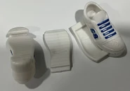 Removable sole of shoes for attachment to board