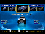 Mega Duty is playable in Hot wheels Velocity X