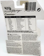 Back of Card of the Pro Carreras series ("Carreras" meaning Racing in Spanish)