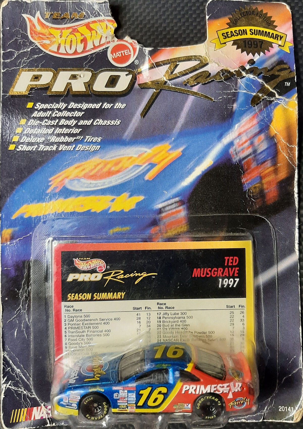 1997 Hot Wheels NASCAR Pro Racing 1st Edition Short Track