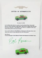 Bob Rosas Prototype with Letter of Authenticity