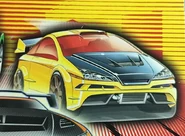 Artwork on the cover of Panini's Mega Race 2005 sticker album.