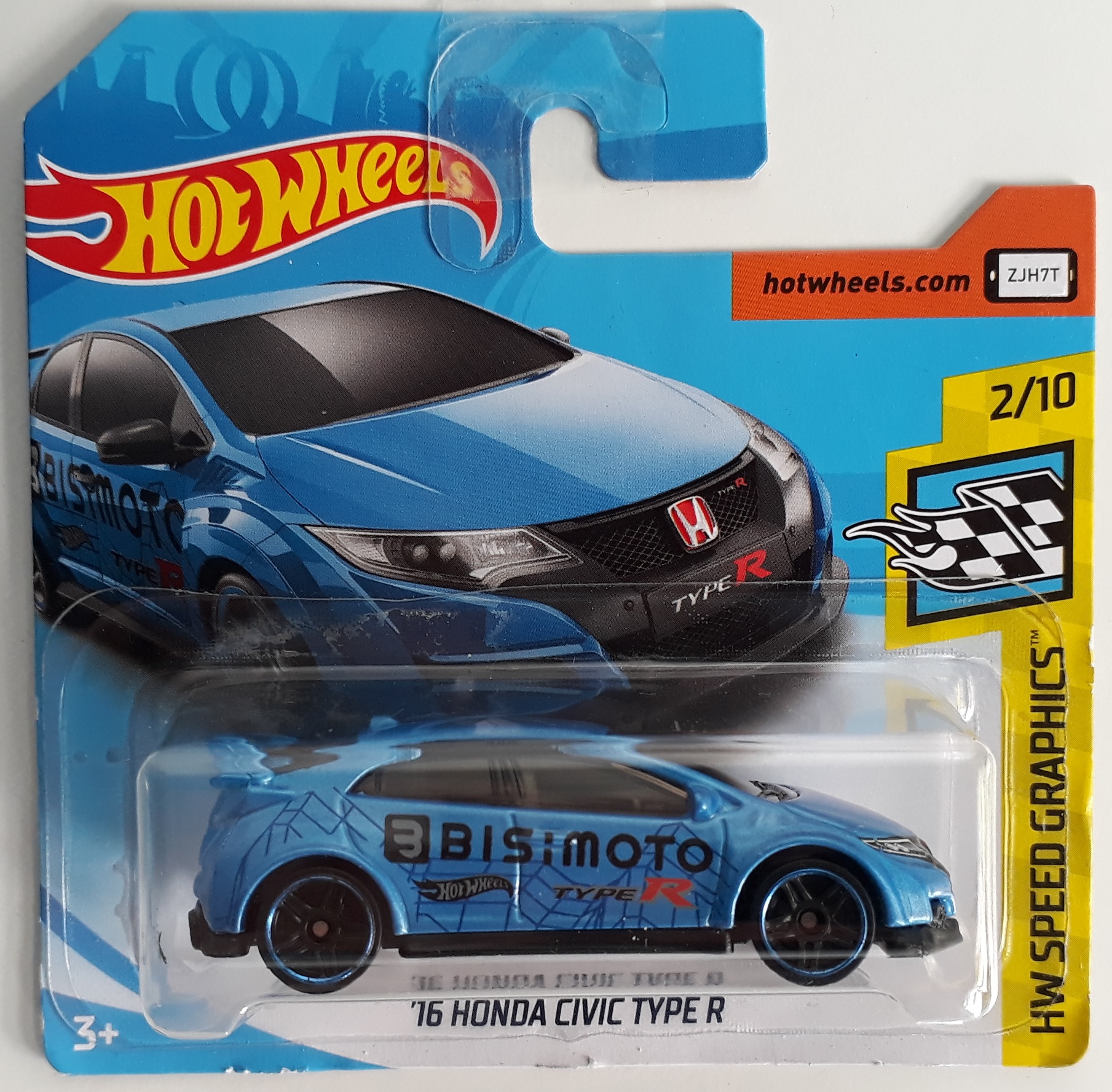 Hot Wheels 2018 #245/365 2016 HONDA CIVIC TYPE R blue HW speed graphics