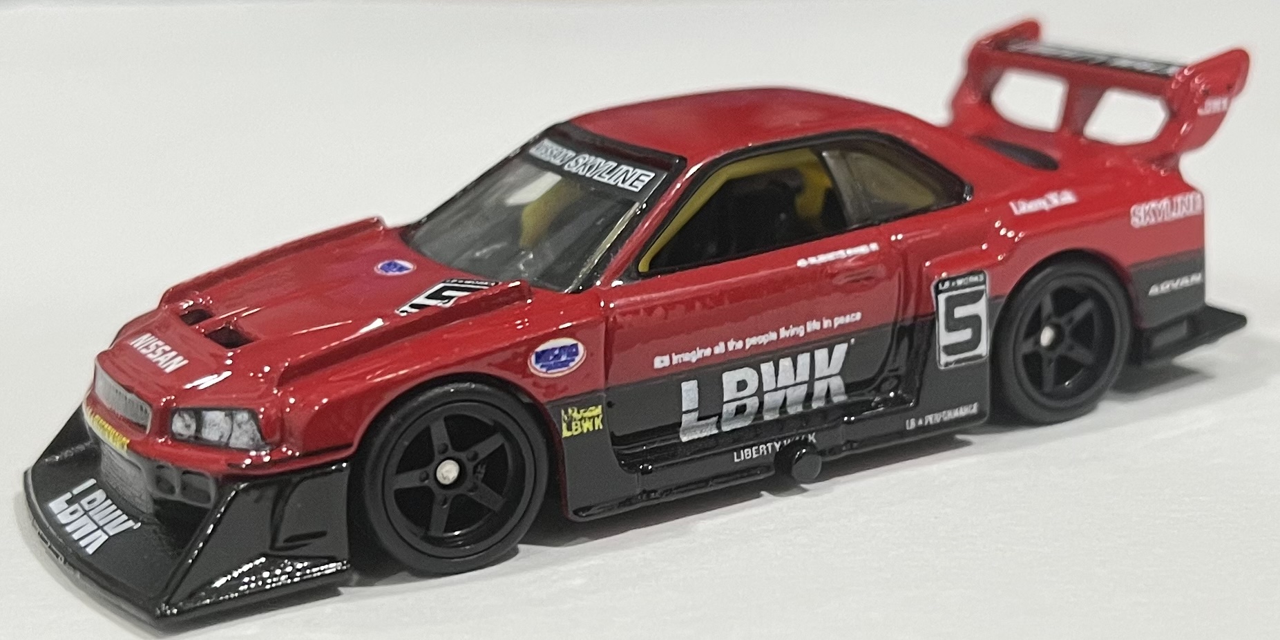 Hotwheels F&F Swap Rubber Wheels Real Riders # Nissan Skyline R34