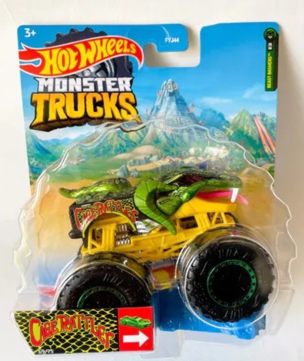 Hot Wheels Monster Truck 1:24 Scale 2022 Rhinomite Giant Wheels, 1 - Kroger