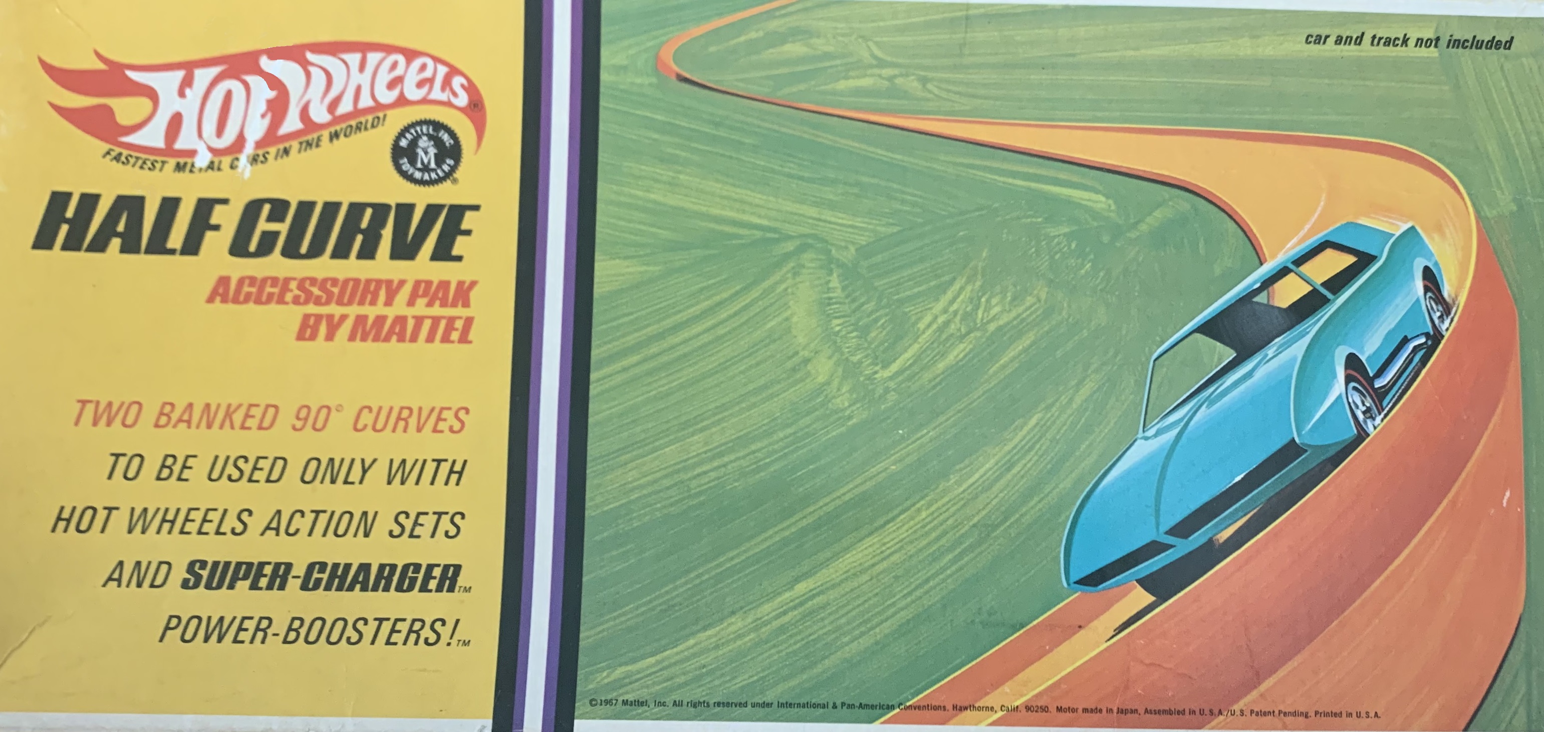 Vintage original Mattel Hot Wheels redline… 1967 Half Curve Accessory pack  … A