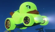 Duck N'Roll as a Glow Racer in Hot Wheels: Let's Race