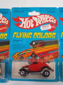 旧いホットウィール 1980年代リアルライダース3 Window ‘34 Hot Wheels 3-window '34, #257, 1991 Original Package - Etsy