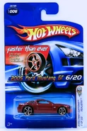 Hot Wheels 2005 - Collector # 006 - First Editions Realistix 6/20 - 2005 FORD MUSTANG GT - Red with a Black Interior - Faster Than Ever - NEW Card