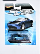 Tesla Roadster, 2011 Metallic Blue. Speed Machines, Six spoke rims.