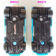 Comparison of 2008 & 2012 versions showing casting change to base.