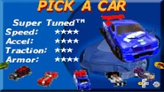 Super Tuned as a playable car in the GBA version of Hot Wheels Velocity X