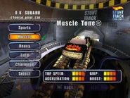 Muscle tone was playable in hot wheels stunt track challenge