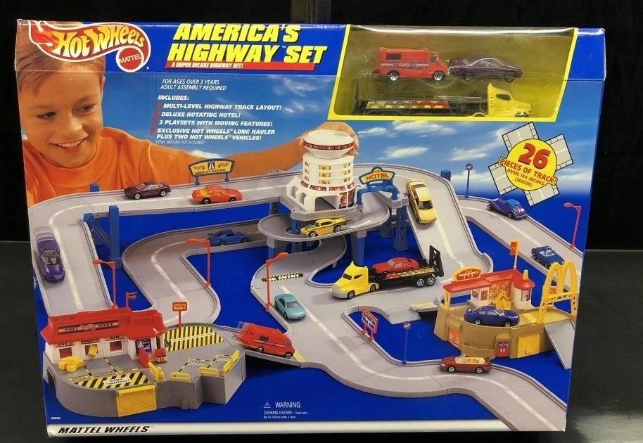 hot wheels world america's highway playset
