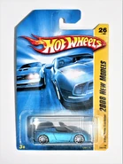 Tesla Roadster, 2008 Blue. Long Card, 2008 New Models, "26/196" version.