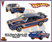 2012 Muscle Mania-GM 70 Pontiac GTO Judge 104-247