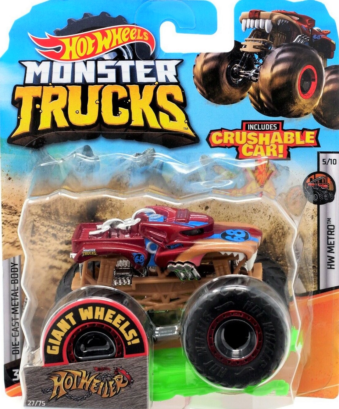 Hot Wheels Monster Trucks 1:64 Scale Wreckreational Includes Connect and Crash  Car, 1 - Kroger